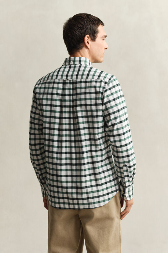 Chemise coupe regular en coton Oxford &agrave; carreaux