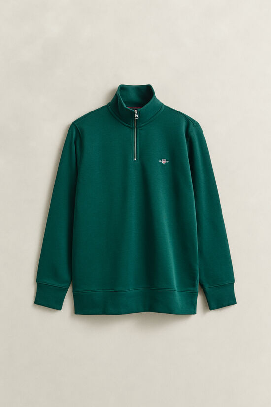 Sweat-shirt &agrave; demi-zip avec &eacute;cusson