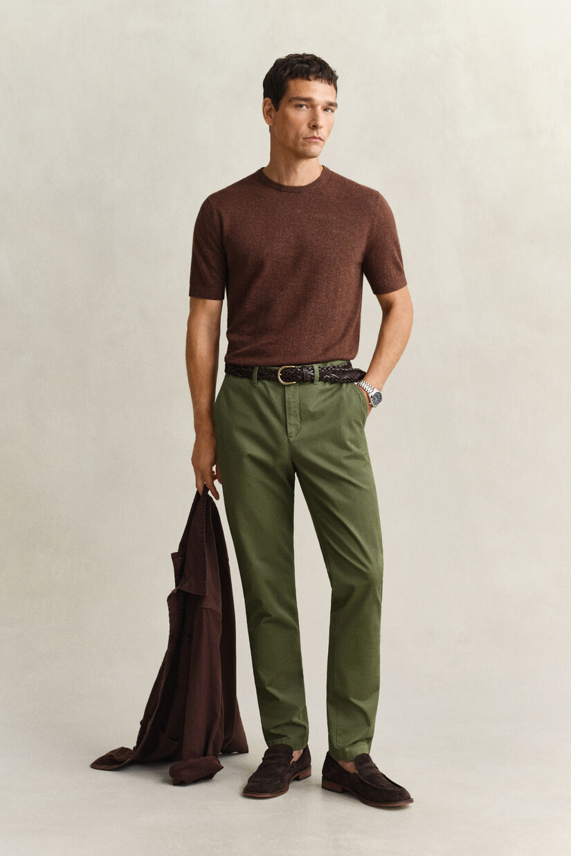 Pantalon chino classique coupe slim