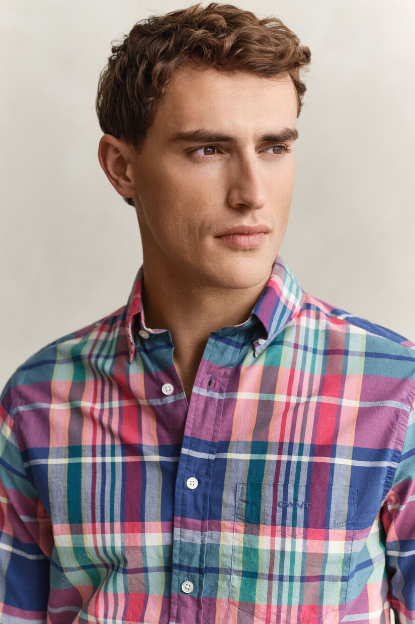 Chemise &agrave; carreaux madras