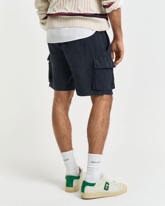 Short cargo coupe regular en lin