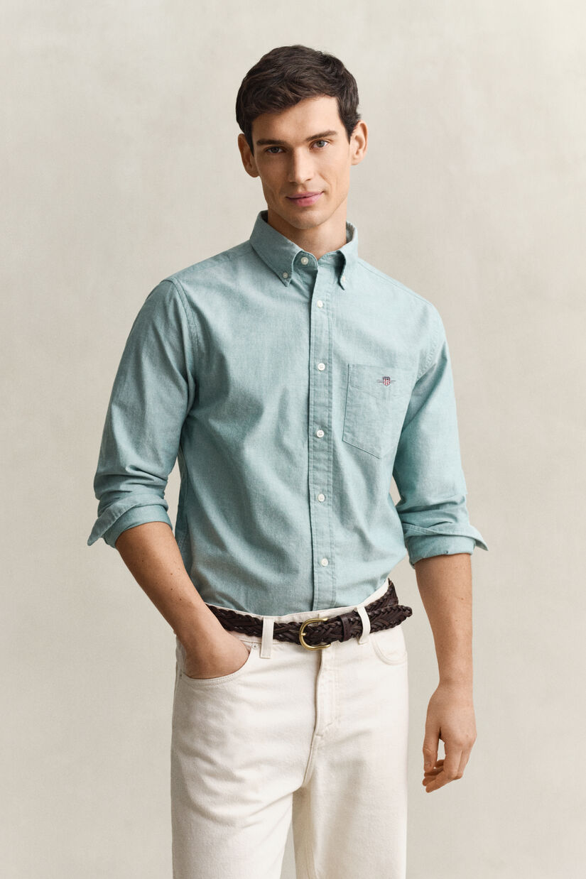 Chemise coupe regular en coton Oxford classique