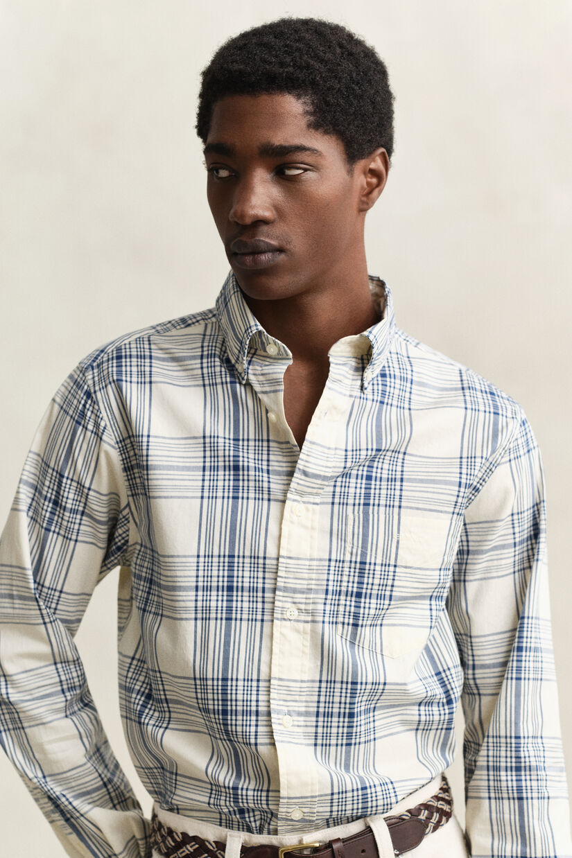 Chemise coupe regular &agrave; carreaux Dreamy Oxford