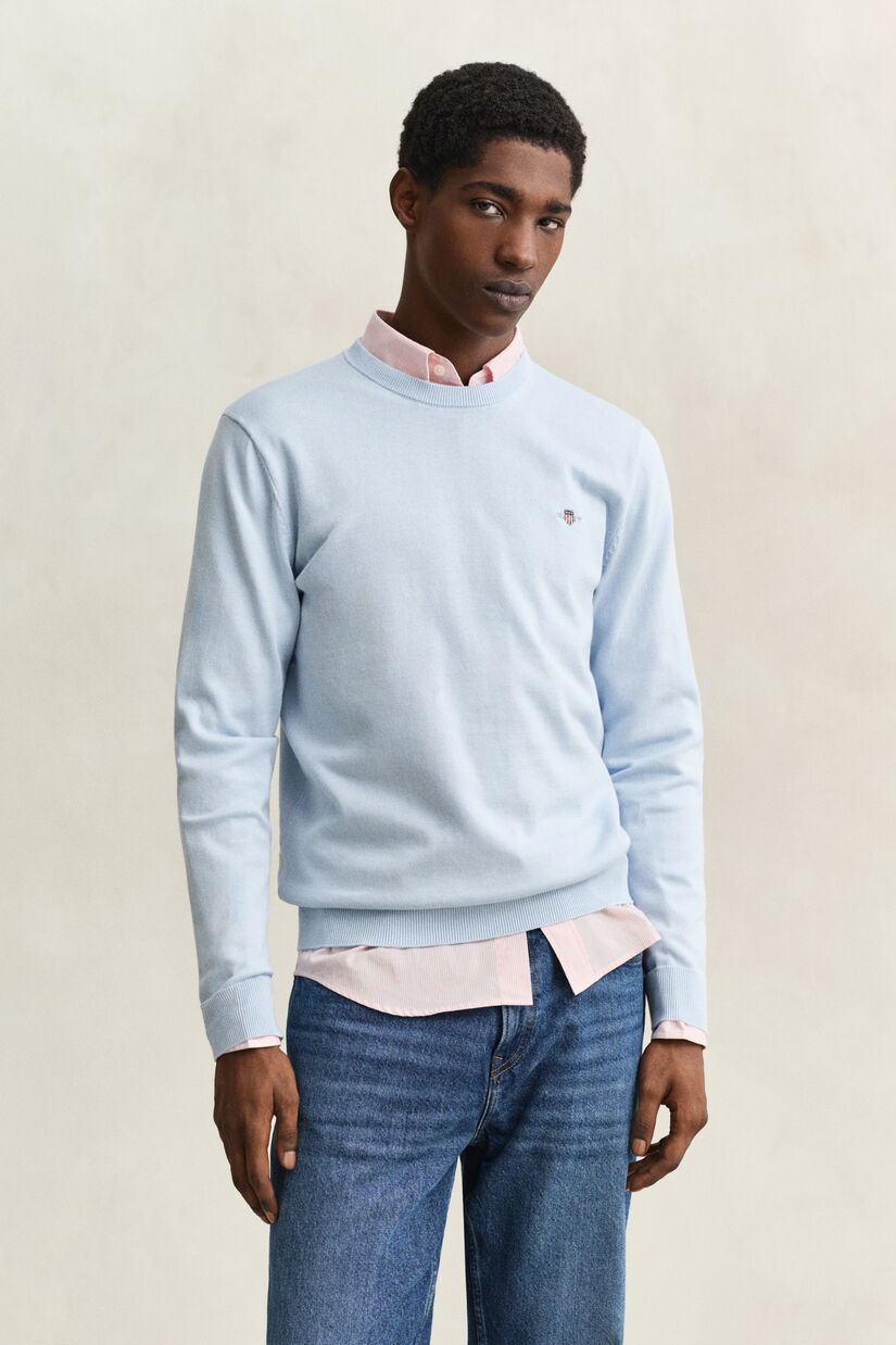 Pull col rond en coton