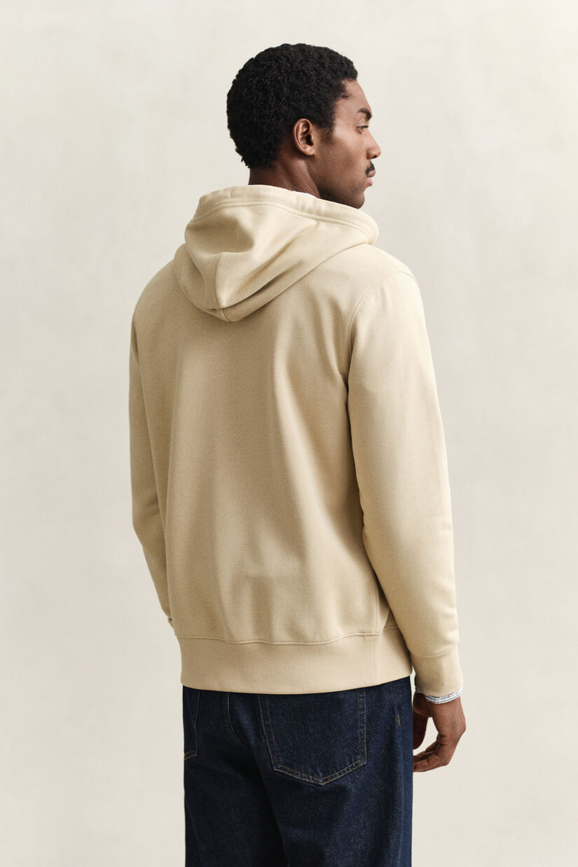 Sweat &agrave; capuche zipp&eacute; avec &eacute;cusson