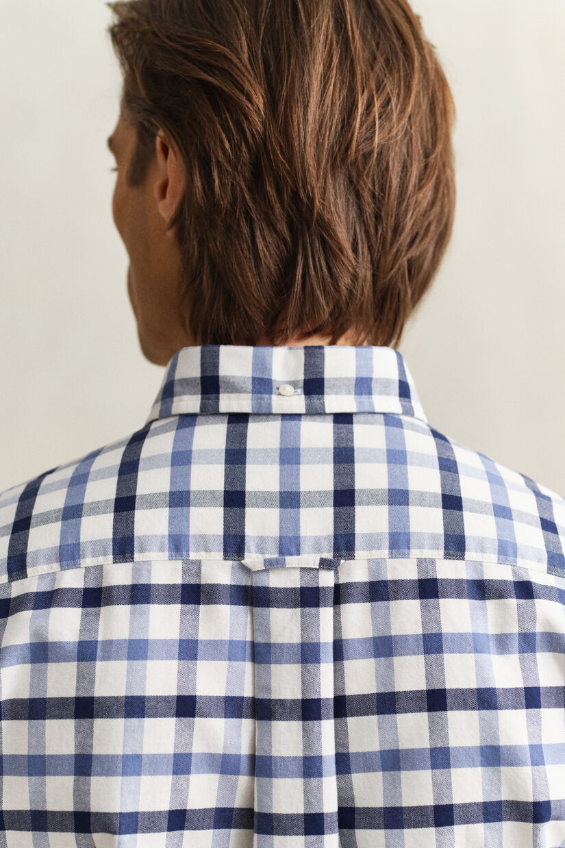 Chemise coupe regular en coton Oxford &agrave; carreaux