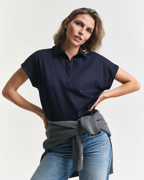 Polo en coton piqu&eacute;