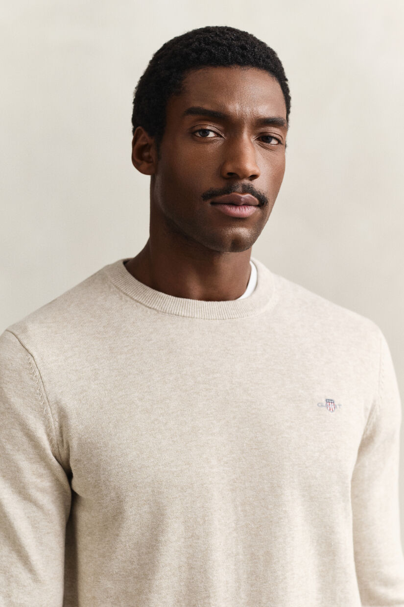 Pull col rond en coton