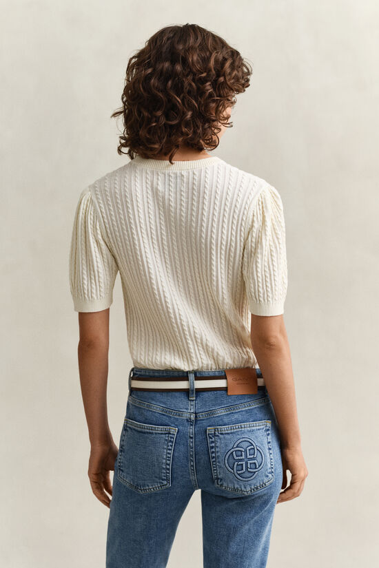 Pull &agrave; manches courtes en coton
