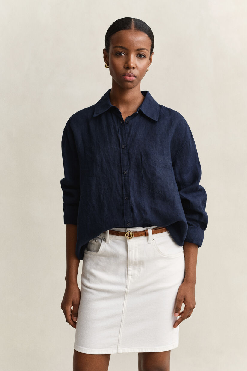 Chemise relaxed fit en lin