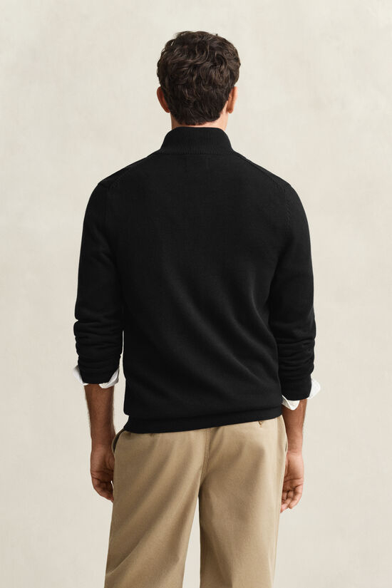 Cardigan zipp&eacute; en coton d&eacute;contract&eacute;