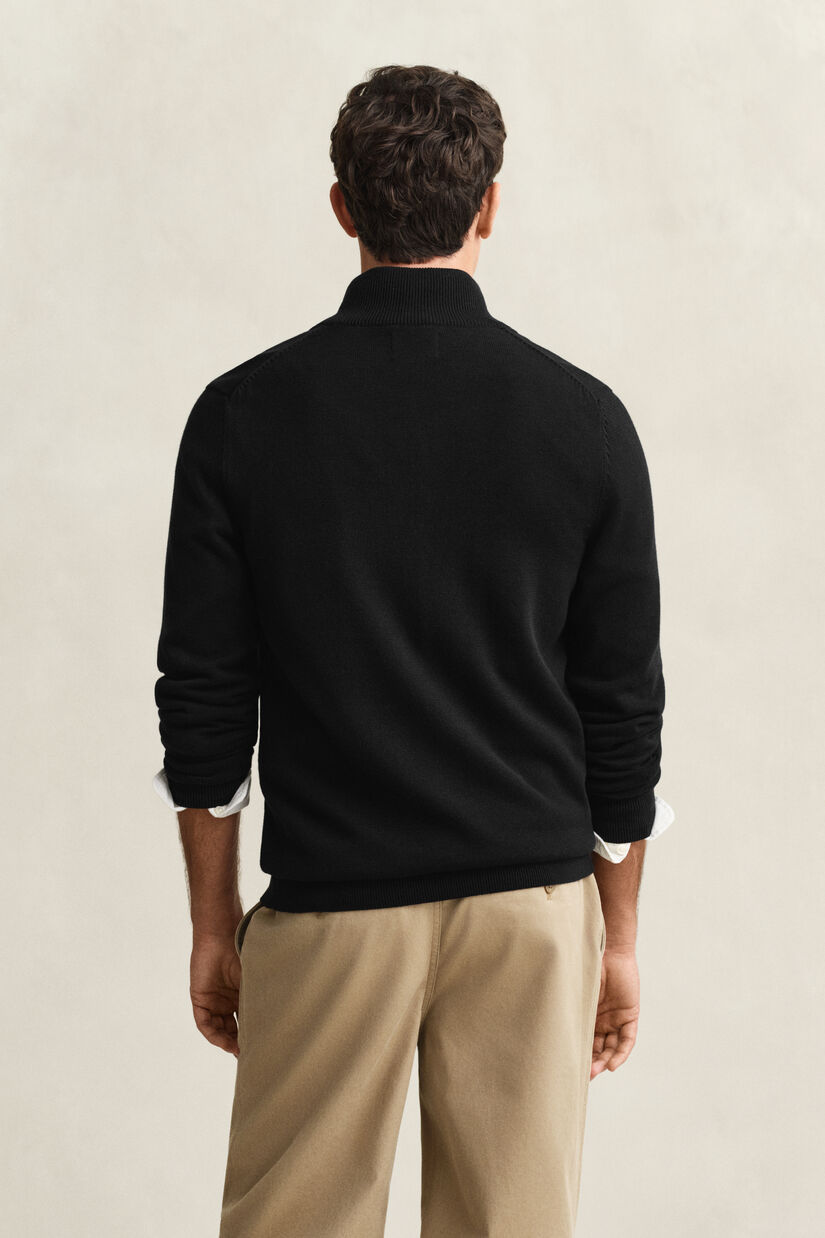 Cardigan zipp&eacute; en coton d&eacute;contract&eacute;