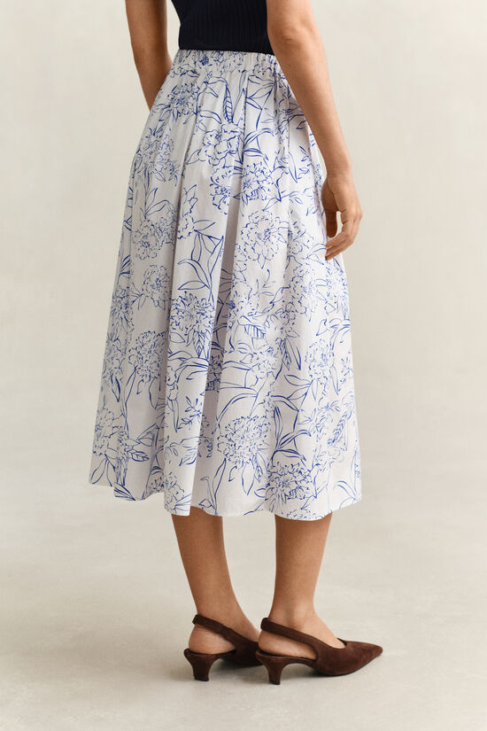 Jupe midi &agrave; fleurs