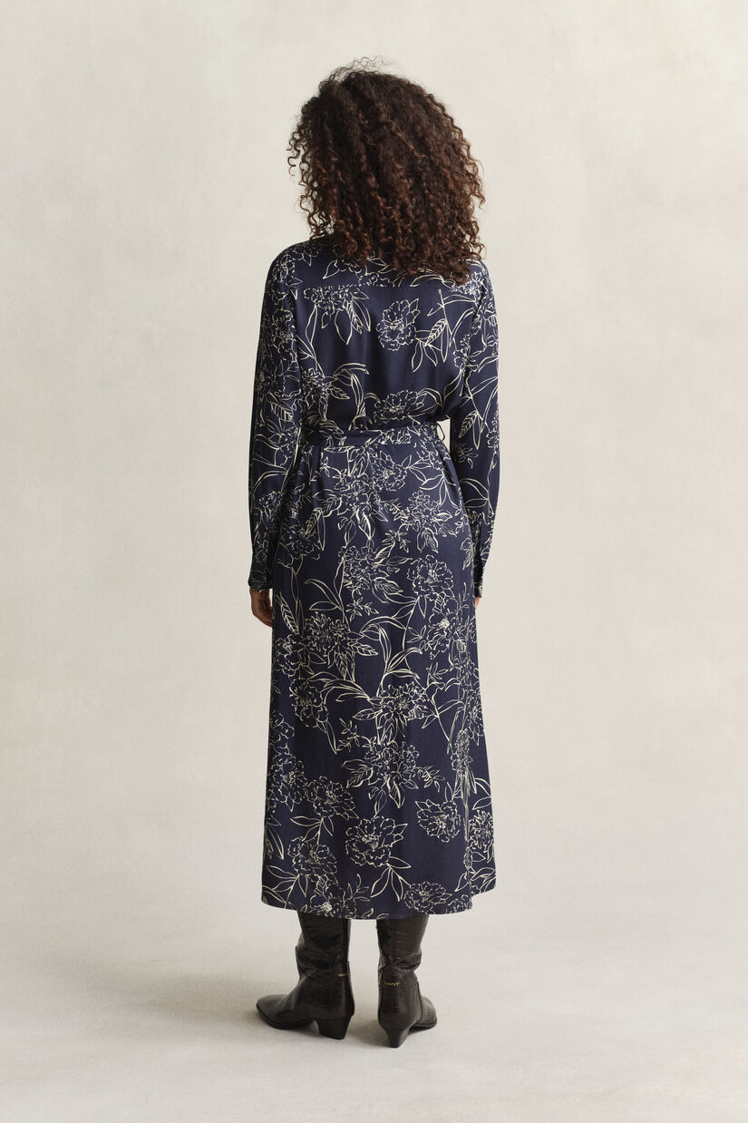 Robe-chemise &agrave; imprim&eacute; floral