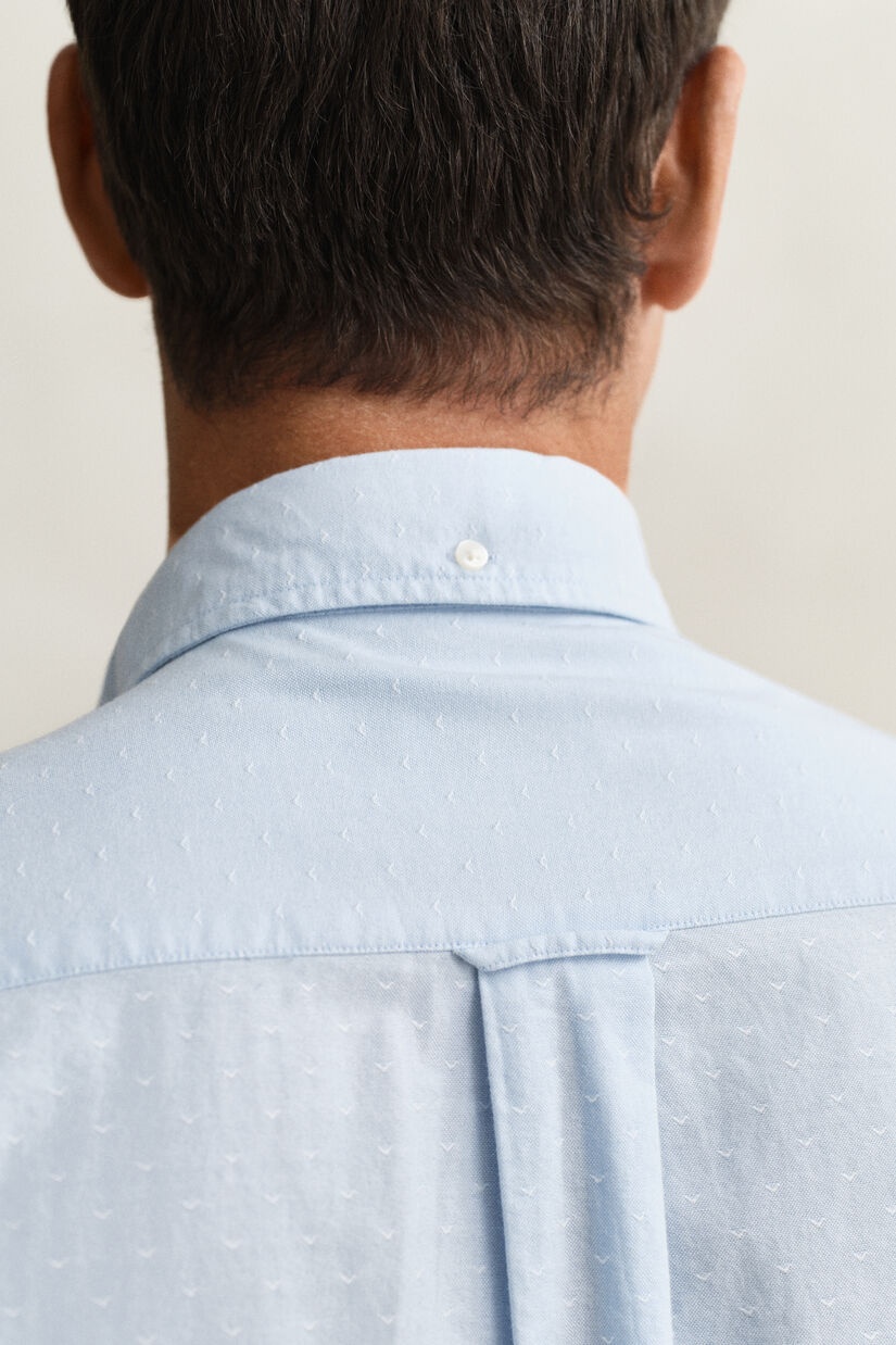 Chemise dobby en coton Oxford classique &agrave; rayures