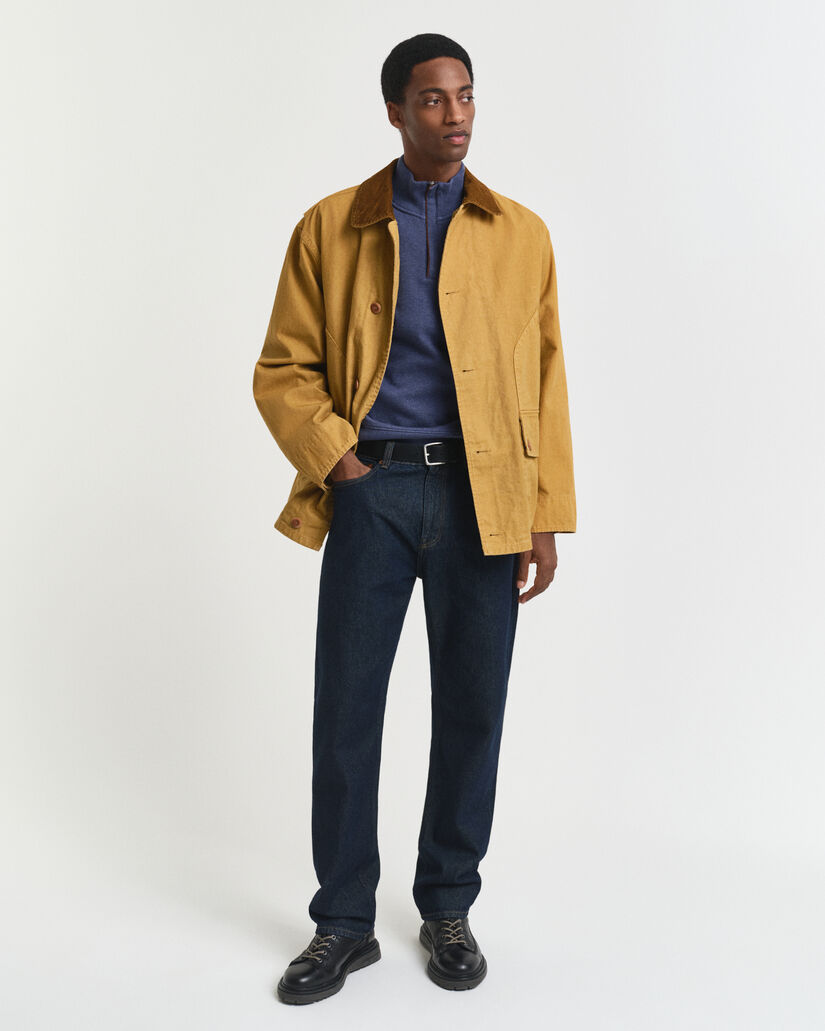 Sweat-shirt &agrave; demi-zip Sacker Rib