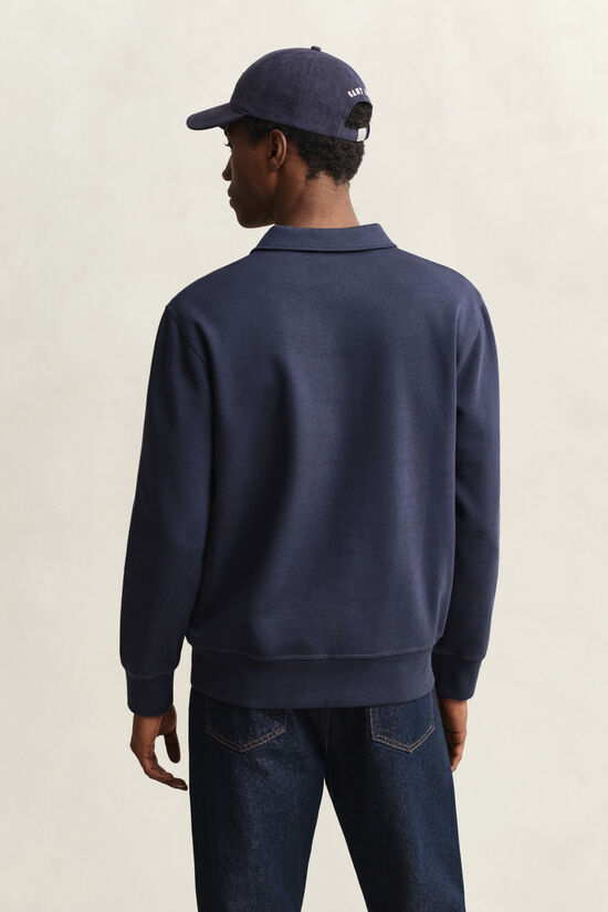 Sweat-shirt &agrave; demi-zip en jersey romanite