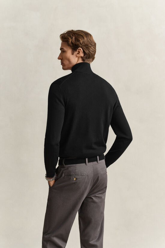Pull &agrave; demi-zip en laine m&eacute;rinos