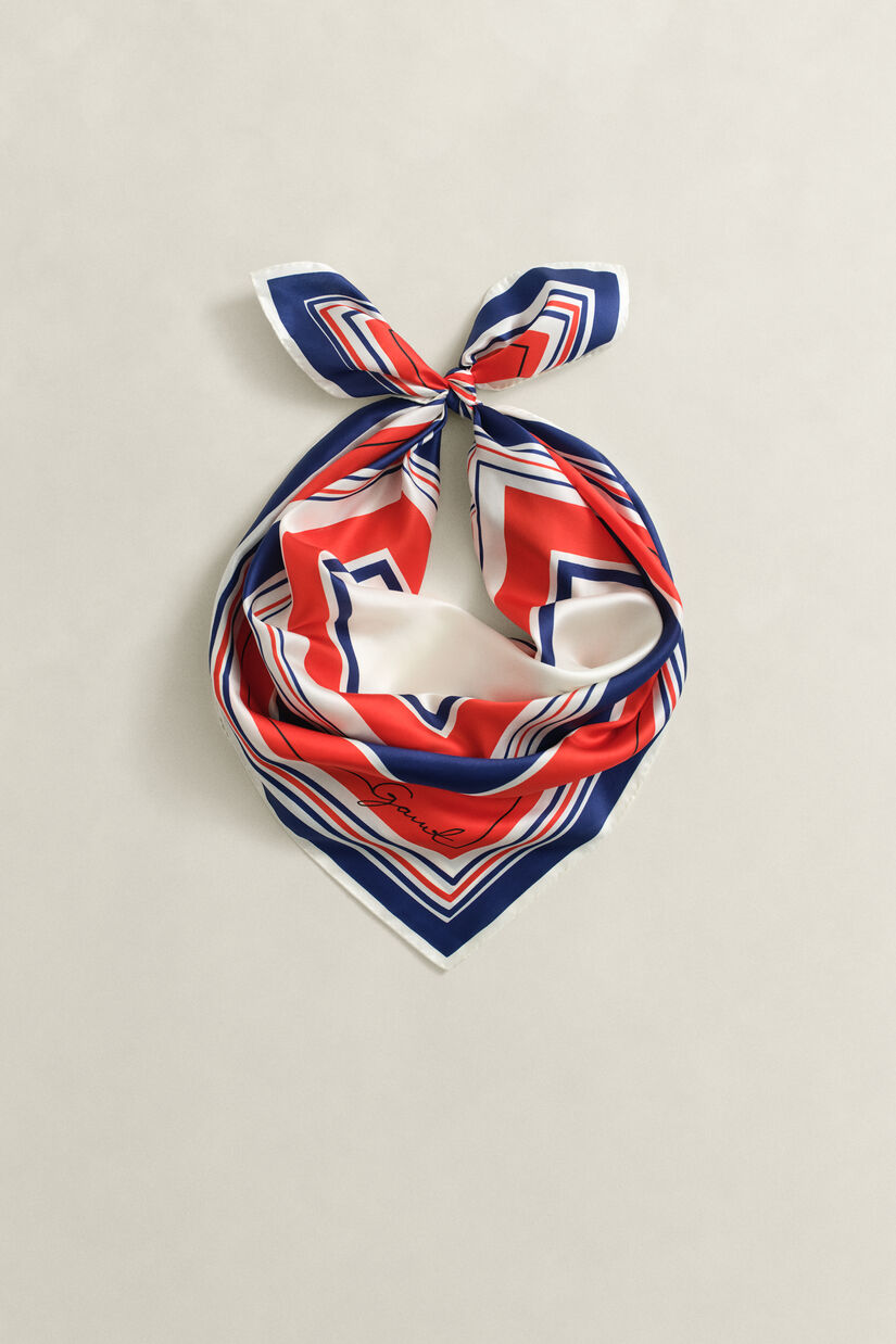 Foulard en soie &agrave; rayures marini&egrave;res