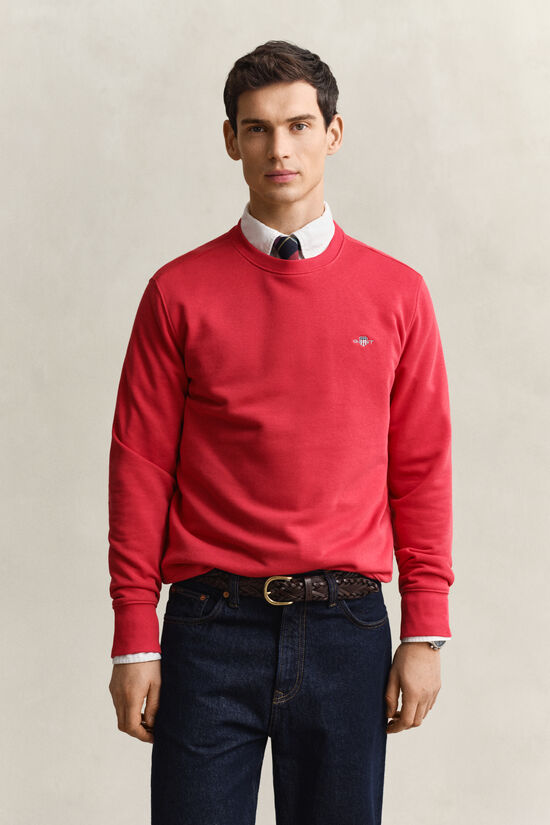 Sweat-shirt col rond avec &eacute;cusson