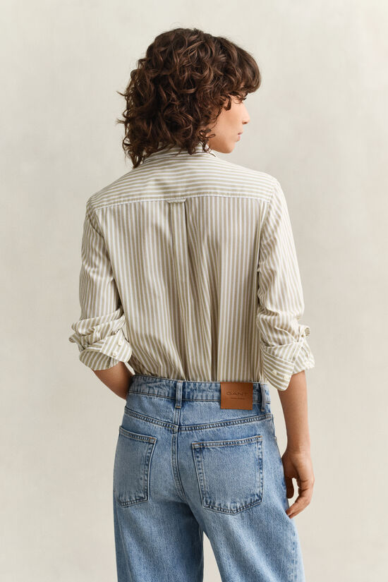 Chemise classique coupe regular en popeline &agrave; rayures