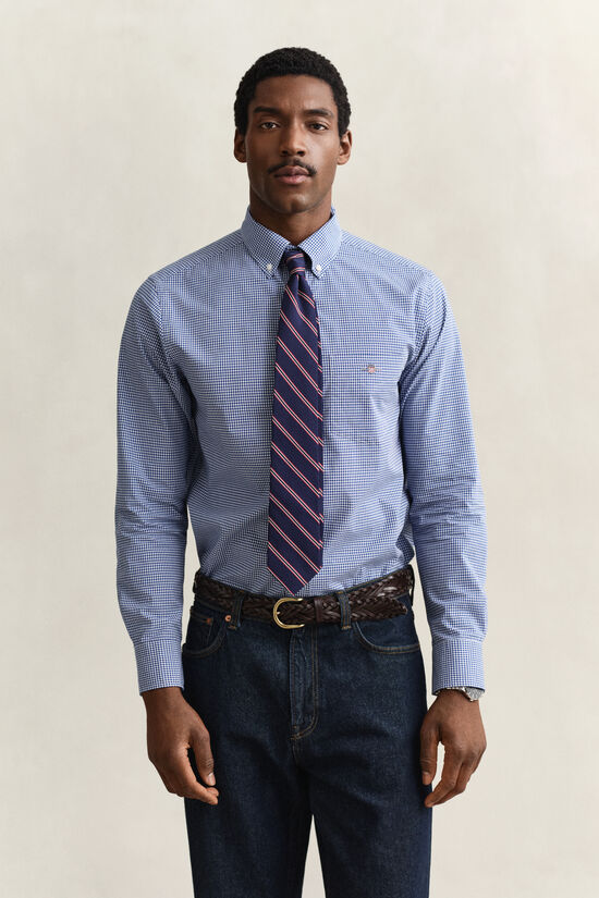 Chemise vichy en popeline classique
