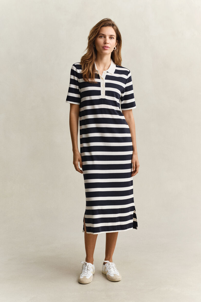 Robe polo &agrave; rayures