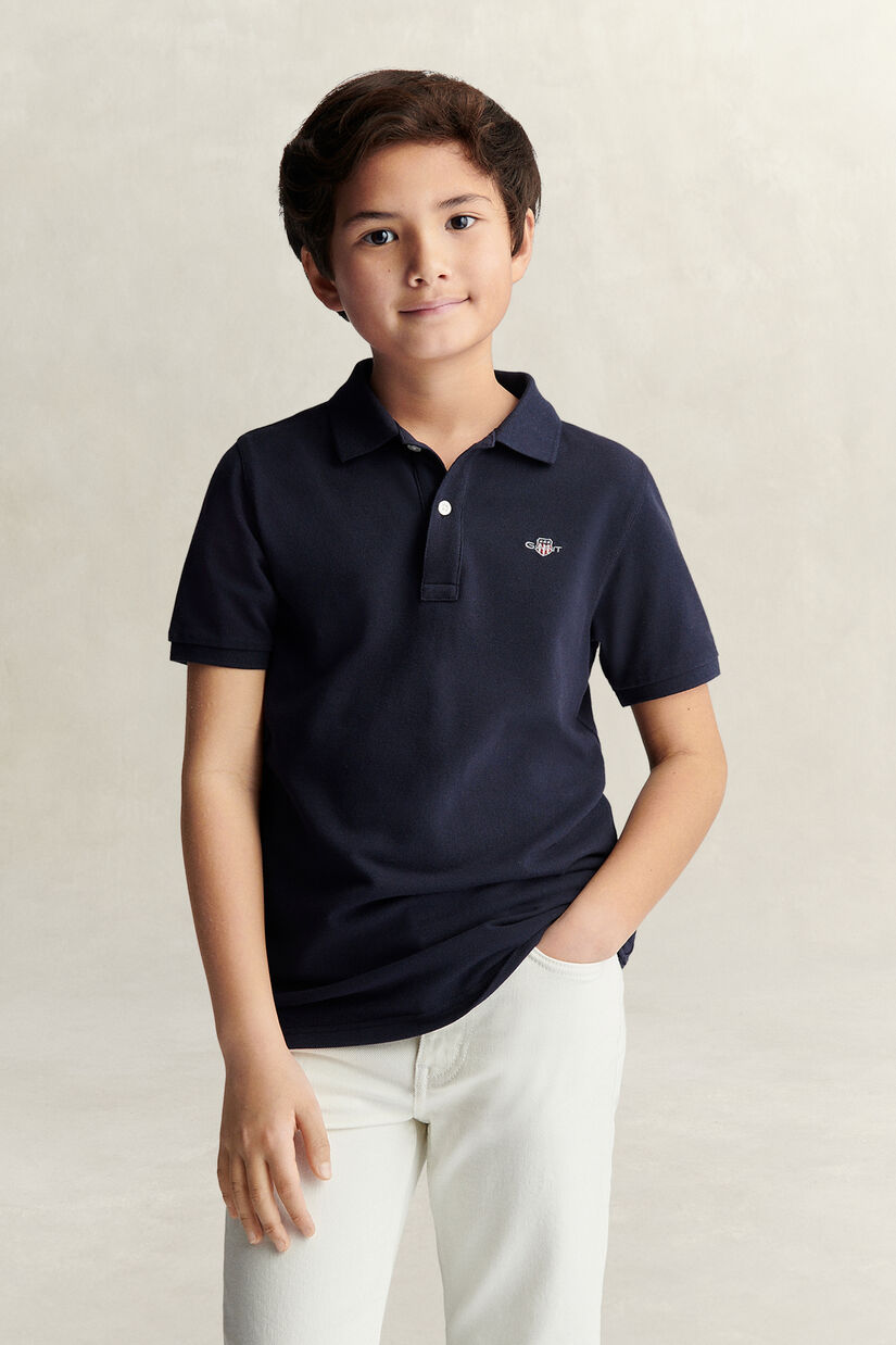 Polo en coton piqu&eacute; Shield Ado