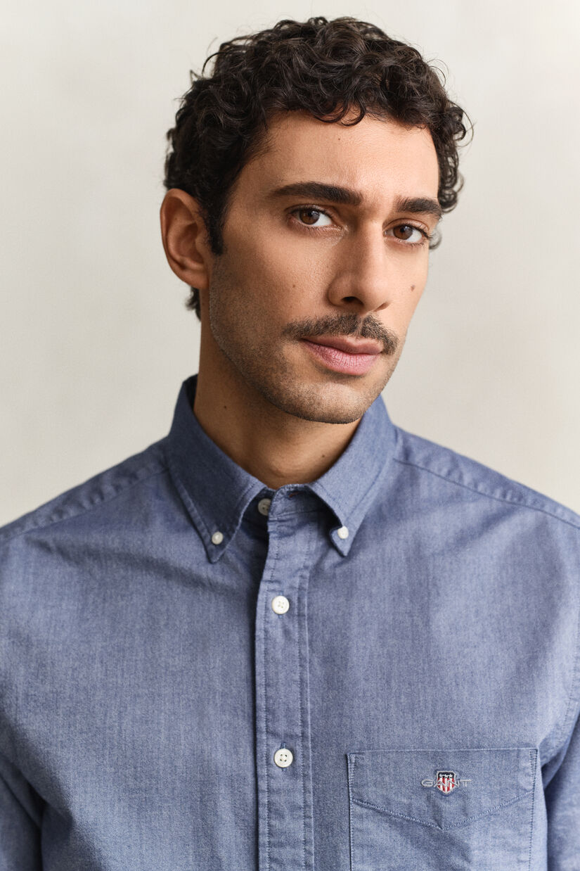 Chemise &agrave; manches courtes en coton Oxford classique