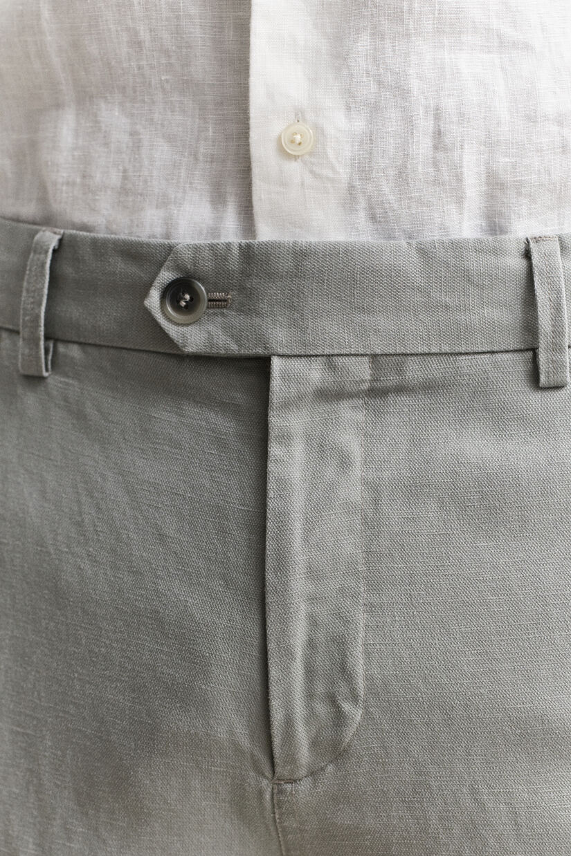 Pantalon de costume en lyocell et lin