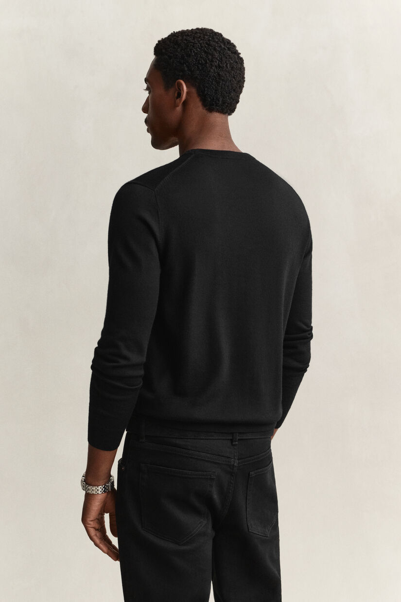Pull col rond en laine m&eacute;rinos