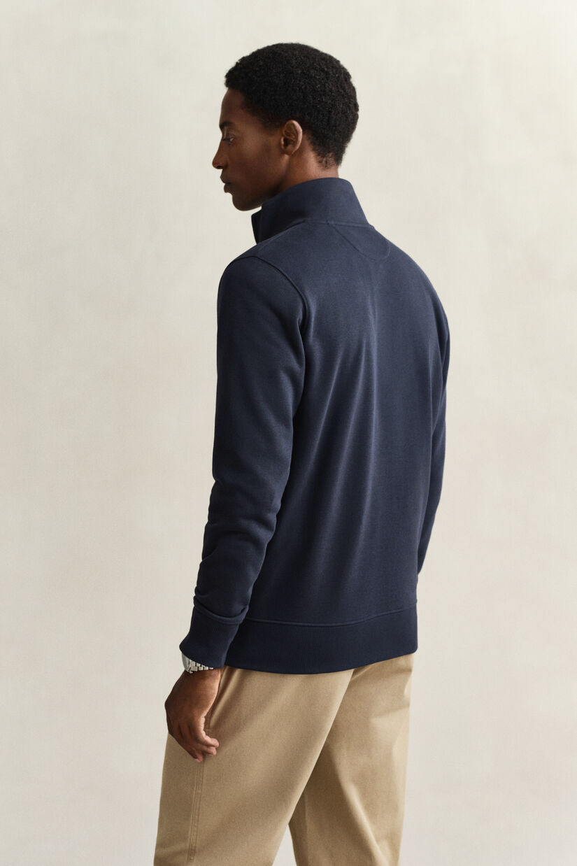 Sweat-shirt zipp&eacute; avec &eacute;cusson