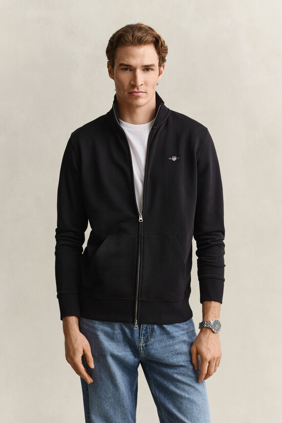 Sweat-shirt zipp&eacute; avec &eacute;cusson