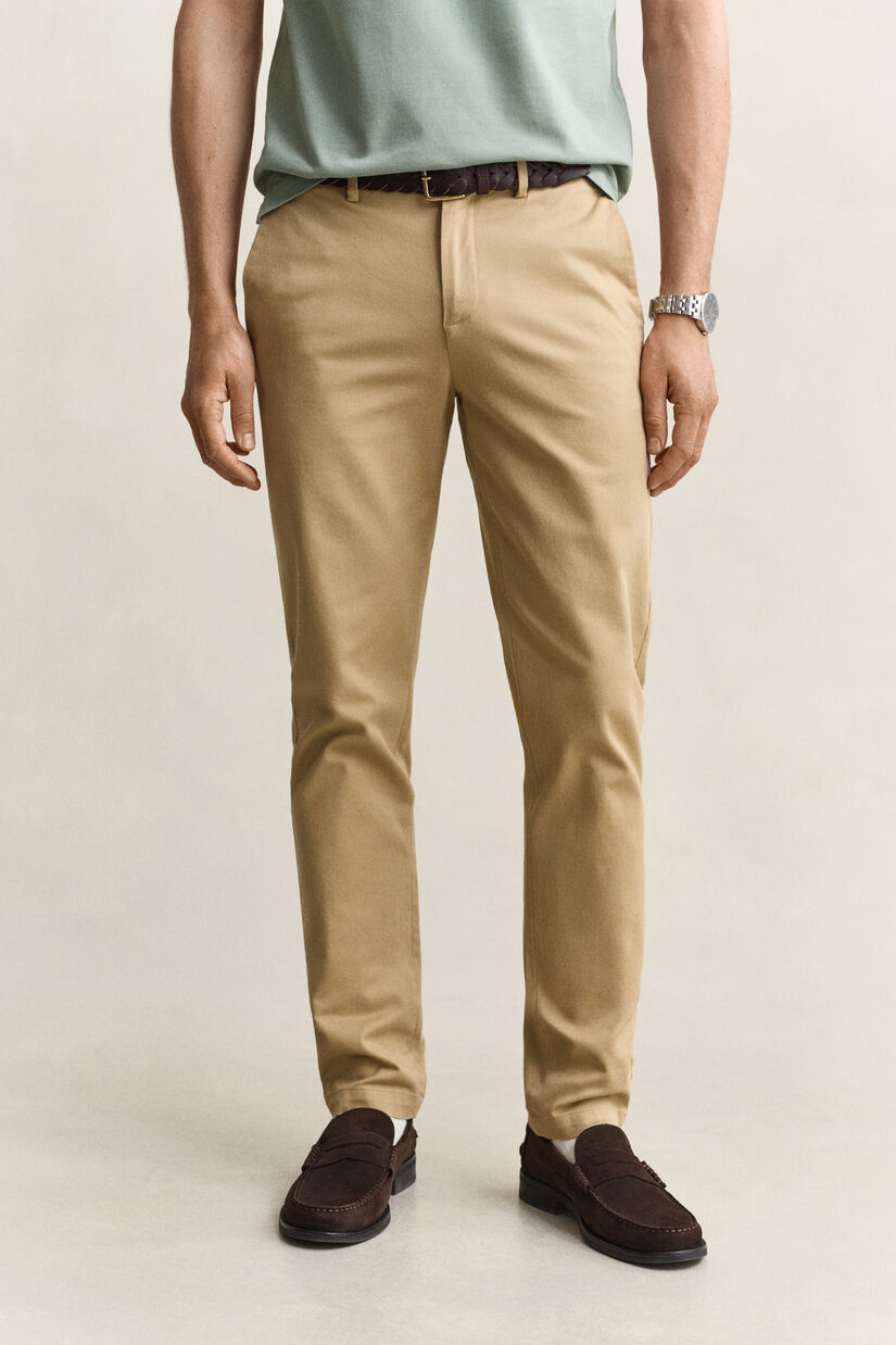 Pantalon chino &eacute;l&eacute;gant coupe slim