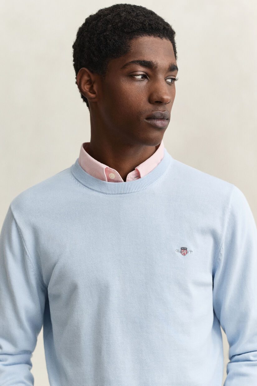 Pull col rond en coton