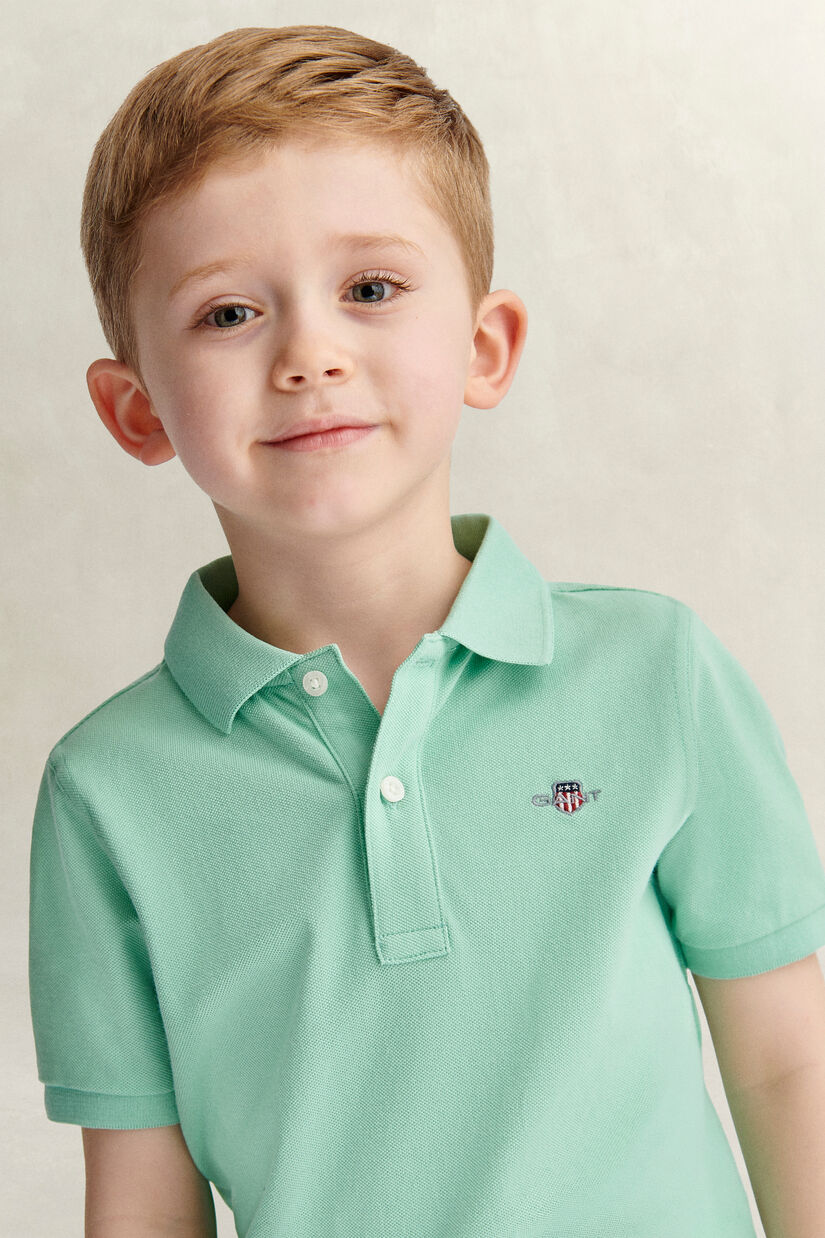 Polo en coton piqu&eacute; Shield Enfant