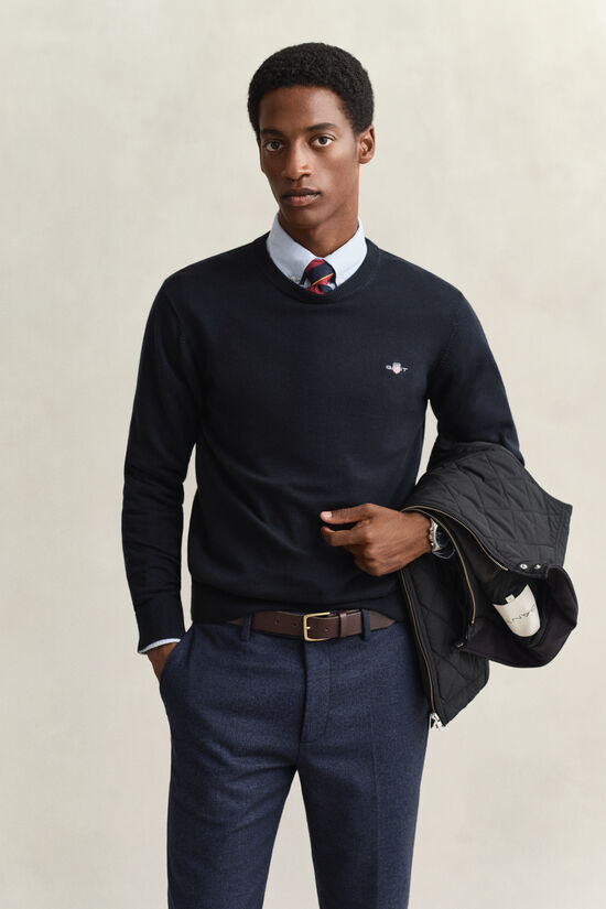 Pull col rond en coton