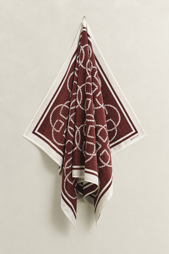 Serviette de plage &agrave; monogrammes imprim&eacute;s