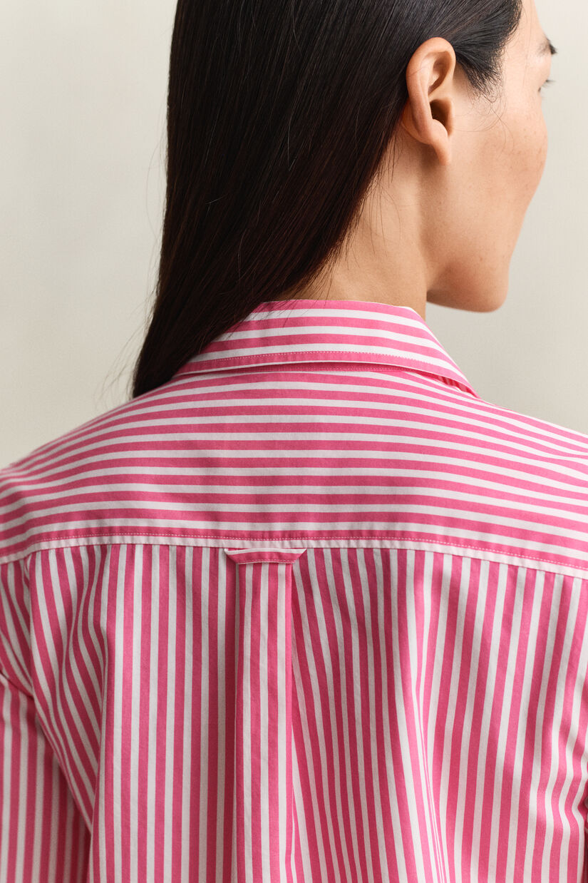 Chemise classique coupe regular en popeline &agrave; rayures