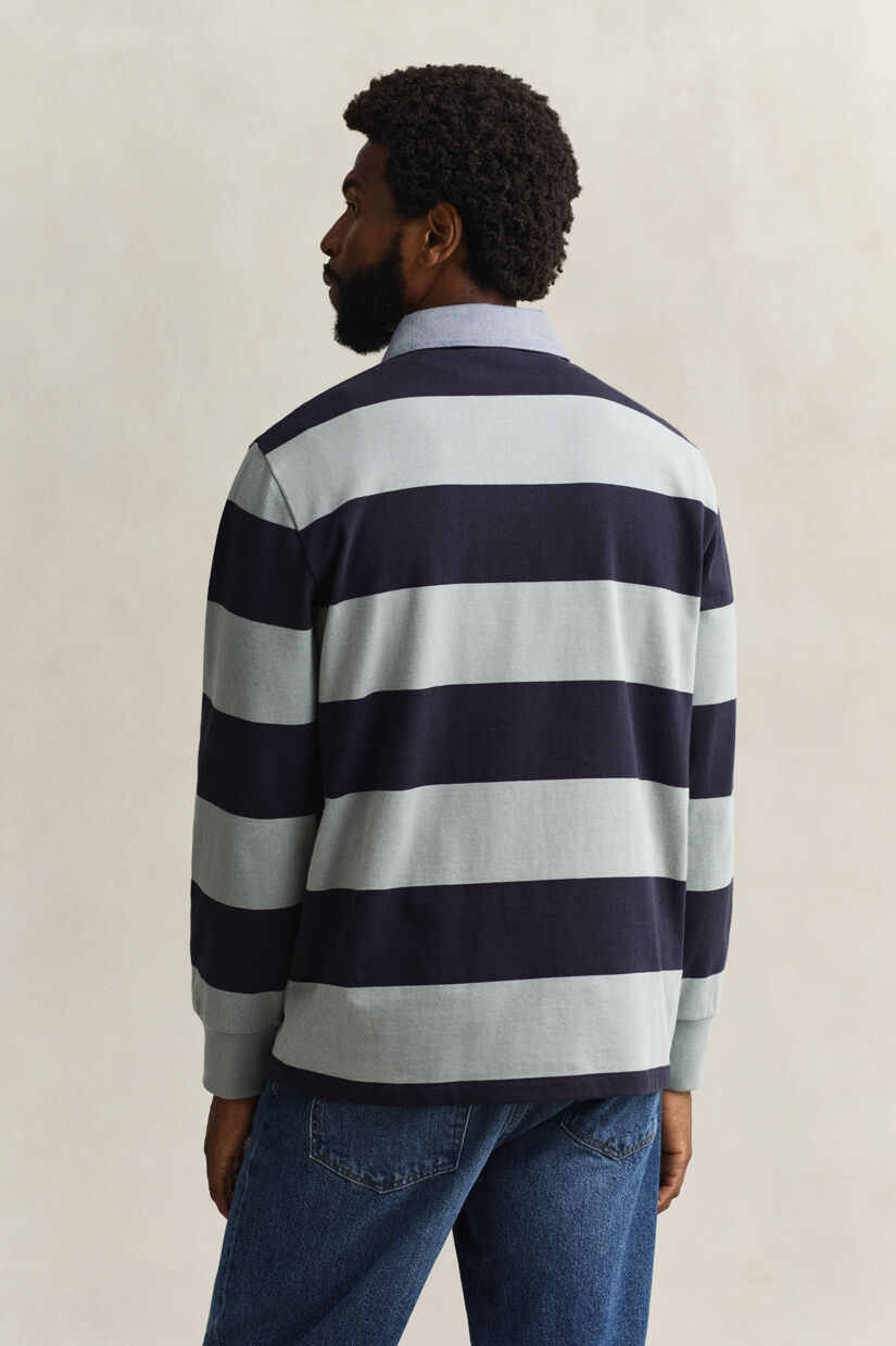 Heavy Rugger &agrave; rayures avec col en chambray