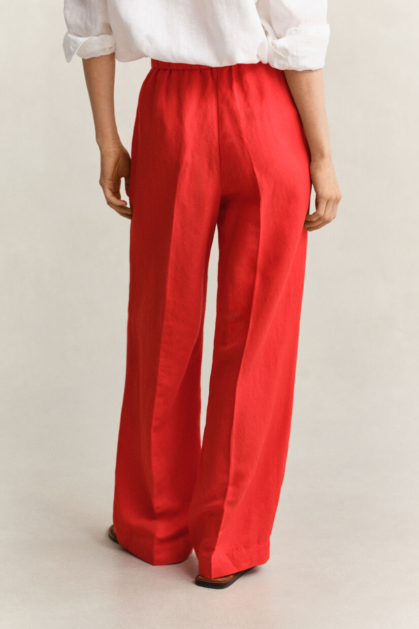 Pantalon en lin m&eacute;lang&eacute;