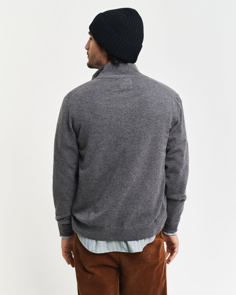 Cardigan zipp&eacute; en laine d'agneau ultra-fine