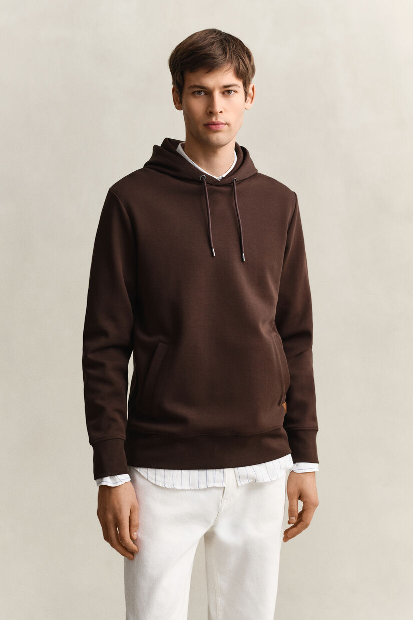 Sweat &agrave; capuche &agrave; tissage interlock