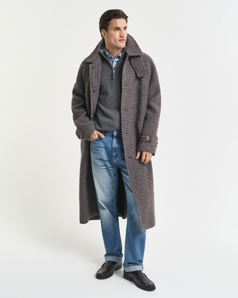 Pull &agrave; demi-zip en laine d'agneau ultra-fine