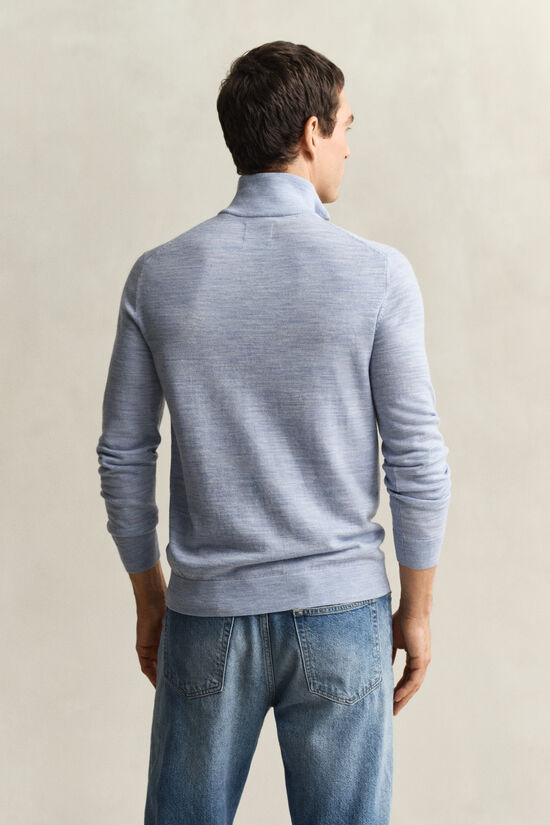 Pull &agrave; demi-zip en laine m&eacute;rinos