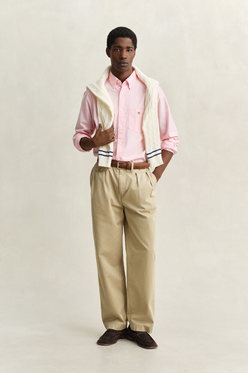 Chemise coupe regular en coton Oxford classique