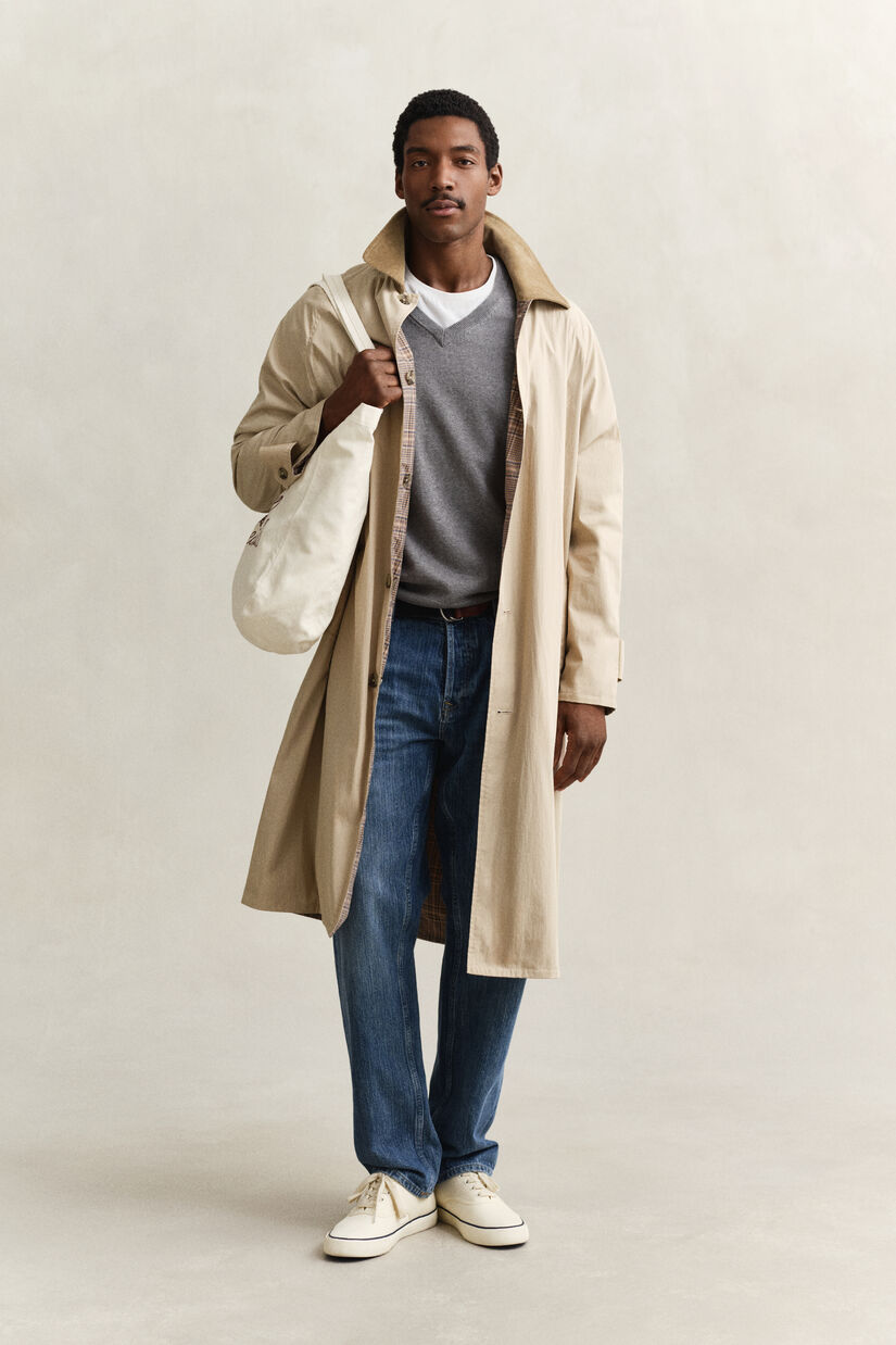 Pull col V en coton classique