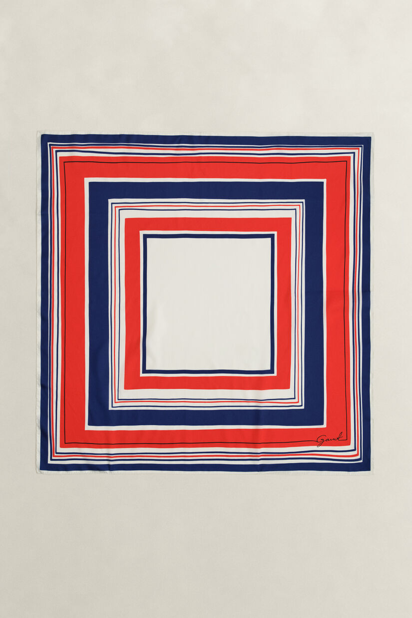 Foulard en soie &agrave; rayures marini&egrave;res