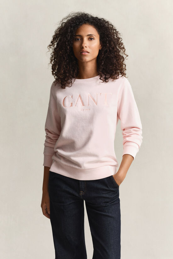 Sweat-shirt col rond ton sur ton Graphic