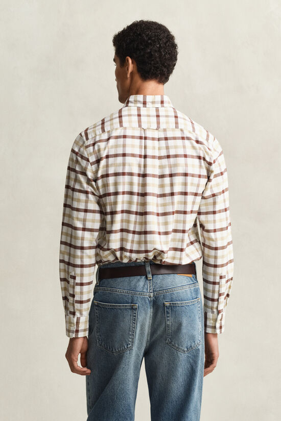 Chemise coupe regular en coton Oxford &agrave; carreaux